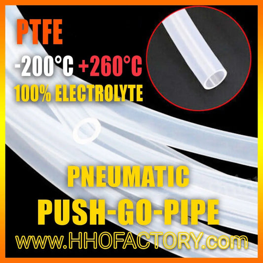 1 meter HHO PTFE Teflon pipe hose OD 8mm x ID 6mm up to 260°C strong electrolyte resistant HHO Kit