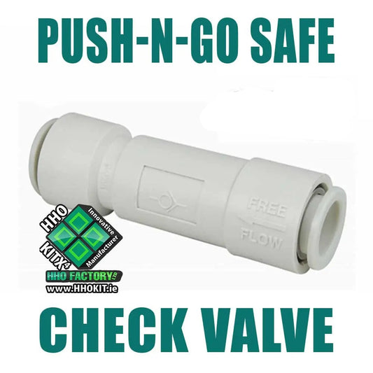 Non-return check-valve OD 8mm ID 5mm Push for pipe hose HHO Kit