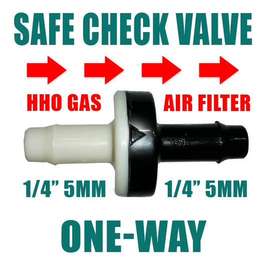 One way check-valve OD 5mm 1/4" HHO Kit