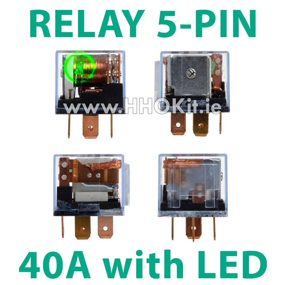 5-pin ignition relay for Euro 6 vehicles with LED Control DC12V 80A HHO Factory, Ltd