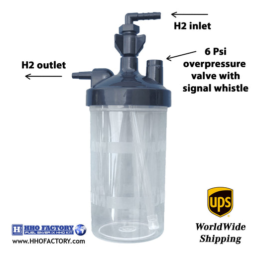 H2 Bubbler 350 ml 6 Psi safety valve - www.HHOKIT.ie