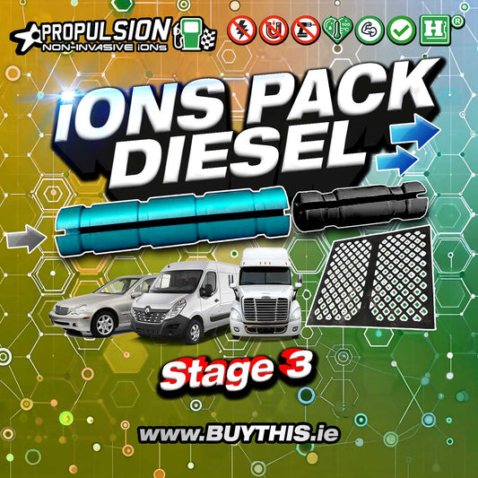 iONS Propulsion Pack for Diesel Engine Stage 3 H® - Save Fuel, More Torque for Cars, SUVs, MPV, VANs, Pick-Ups, Tractors, Boats, Agro, Trucks, Power Generators